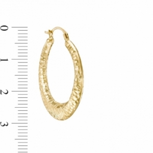 Серьги конго из желтого золота 585 пробы