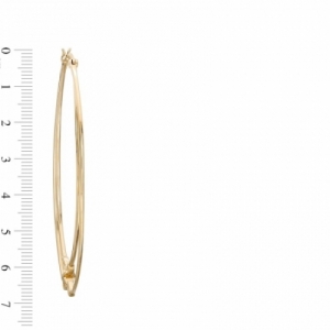 Серьги конго из желтого золота 585 пробы