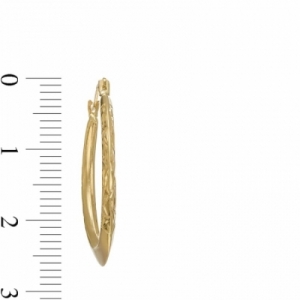 Серьги конго из желтого золота 585 пробы