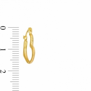 Серьги конго из желтого золота 585 пробы