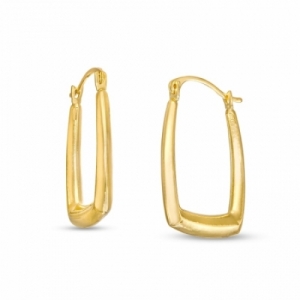 Серьги конго из желтого золота 585 пробы