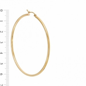 Серьги конго из желтого золота 585 пробы