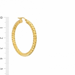 Серьги конго из желтого золота 585 пробы