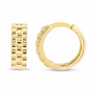 Серьги конго из желтого золота 585 пробы