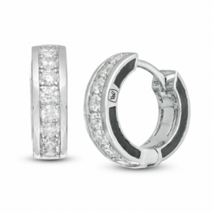 Серьги из серебра 925 пробы с бриллиантом