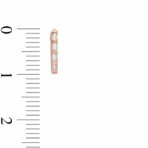 Серьги конго из красного золота 585 пробы с бриллиантом