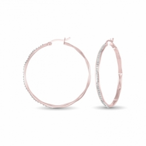 Серьги из серебра 925 пробы с бриллиантом