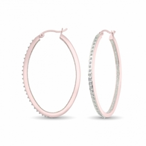 Серьги из серебра 925 пробы с бриллиантом