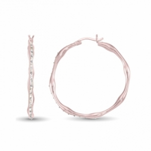 Серьги из серебра 925 пробы с бриллиантом
