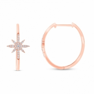 Серьги из серебра 925 пробы с бриллиантом