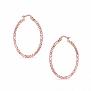 Серьги конго из красного золота 585 пробы