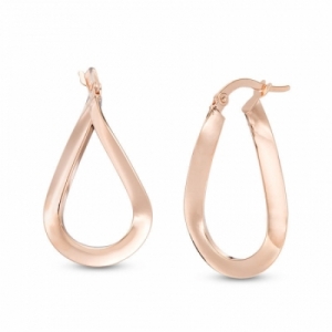 Серьги конго из красного золота 585 пробы