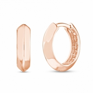 Серьги конго из красного золота 585 пробы