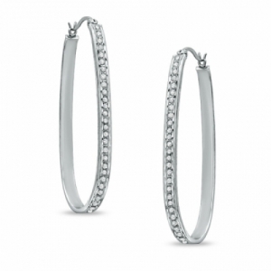 Серьги из серебра с бриллиантом