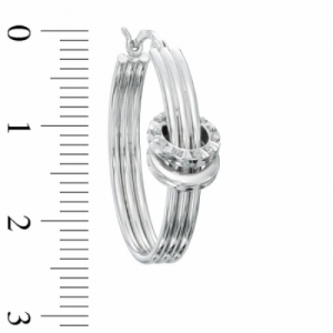 Серьги из серебра с бриллиантом
