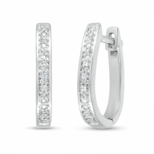 Серьги из серебра с бриллиантом