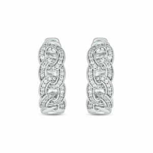 Серьги из серебра с бриллиантом