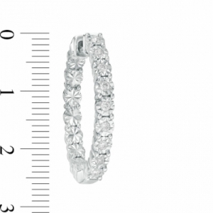 Серьги из серебра с бриллиантом