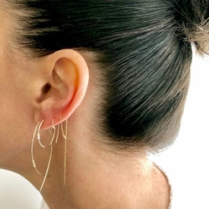 Серьги из желтого золота 585 пробы