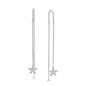 Серьги из серебра с бриллиантом