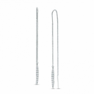 Серьги из серебра с бриллиантом