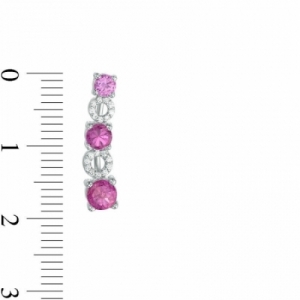 Серьги из серебра с сапфиром и бриллиантами