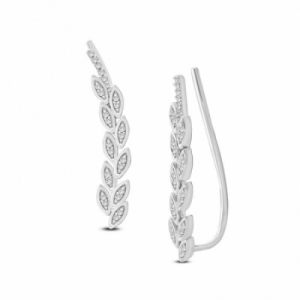 Серьги из серебра с бриллиантом