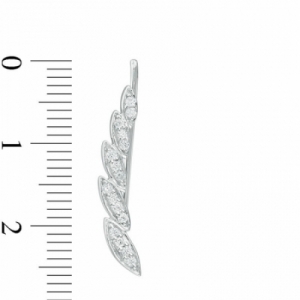 Серьги из серебра с бриллиантом