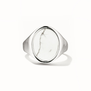 Мужское кольцо из серебра с перламутром
