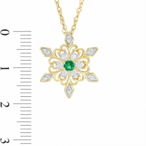 Колье из серебра 925 пробы с изумрудом и белым сапфиром