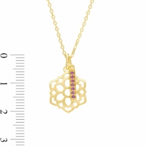 Колье из серебра 925 пробы с аметистом