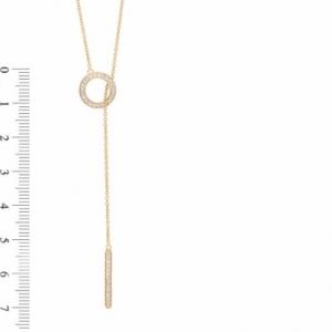 Колье из серебра 925 пробы с бриллиантом