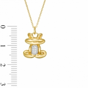 Колье из серебра 925 пробы с бриллиантом