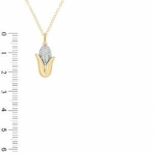 Колье из серебра 925 пробы с бриллиантом