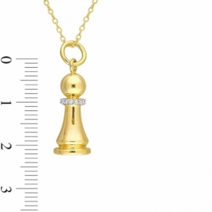 Колье из серебра 925 пробы с бриллиантом