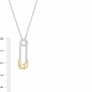 Колье из серебра 925 пробы с бриллиантом