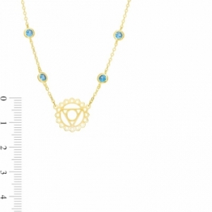 Колье из серебра 925 пробы с топазом