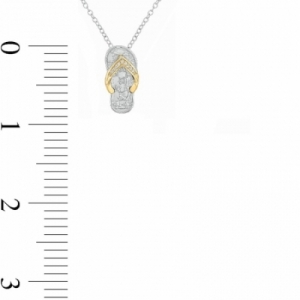 Колье из серебра 925 пробы с бриллиантом