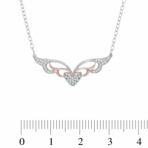 Колье из серебра 925 пробы с бриллиантом