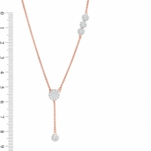 Колье из серебра 925 пробы с бриллиантом