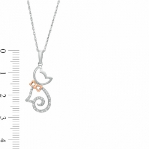 Колье из серебра 925 пробы с бриллиантом