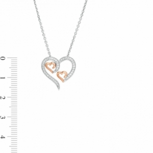 Колье из серебра 925 пробы с бриллиантом