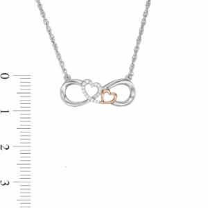 Колье из серебра 925 пробы с бриллиантом