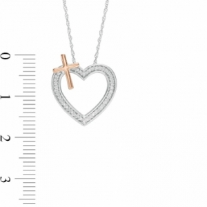 Колье из серебра 925 пробы с бриллиантом