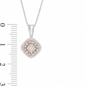Колье из серебра 925 пробы с бриллиантом