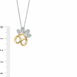 Колье из серебра 925 пробы с бриллиантом