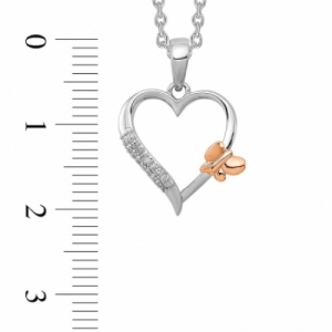 Колье из серебра 925 пробы с бриллиантом
