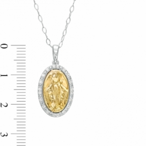 Колье из серебра 925 пробы с бриллиантом