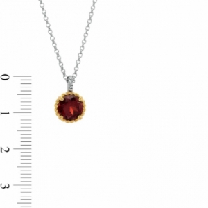 Колье из серебра 925 пробы с гранатом