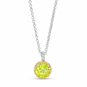 Колье из серебра 925 пробы с перидотом